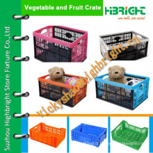 baby toys storage crates/cute crate/plastic storage mesh box crate